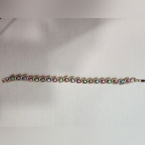 Vintage Elegant Multicolor Gemstone Bracelet
